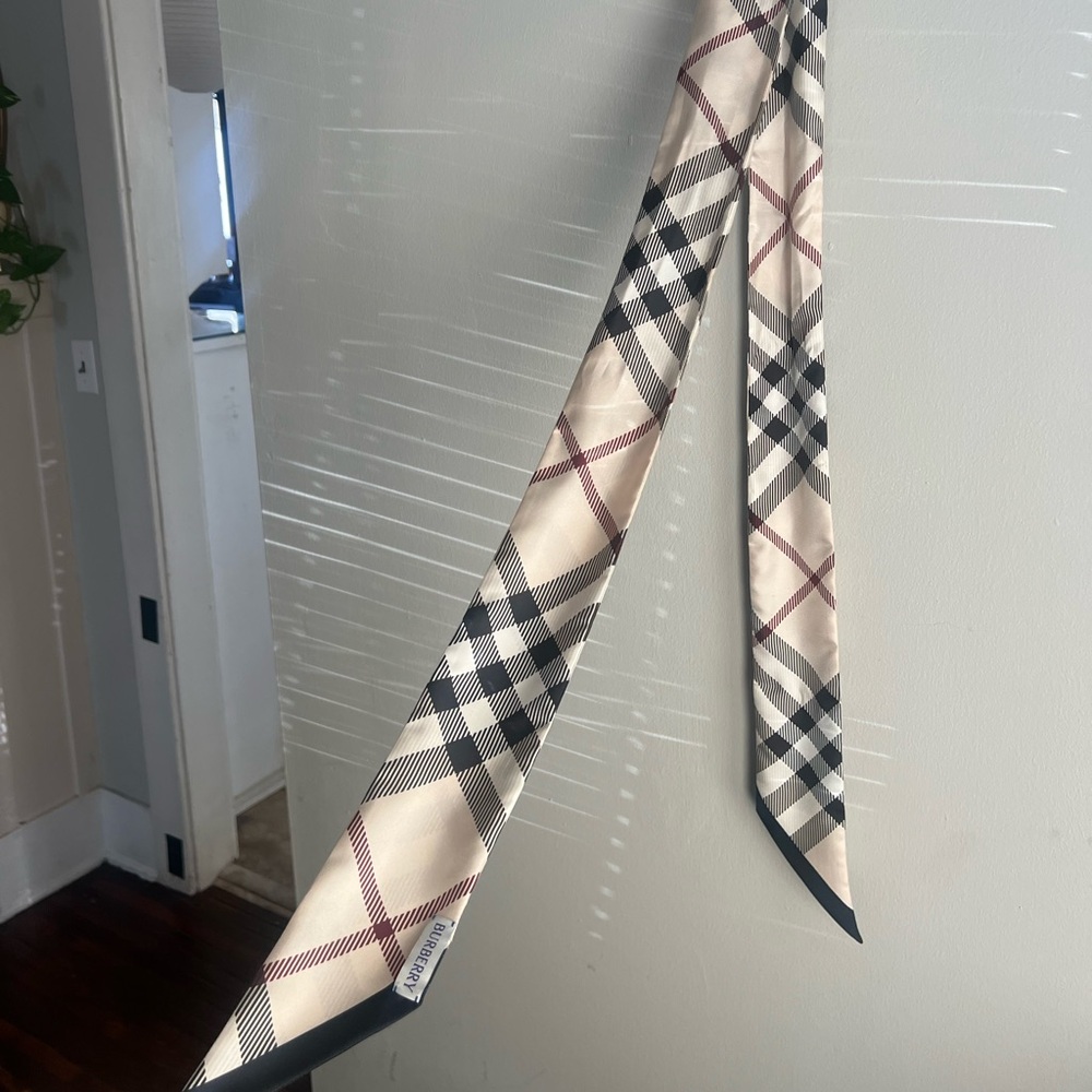 Burberry women’s silk check scarf
